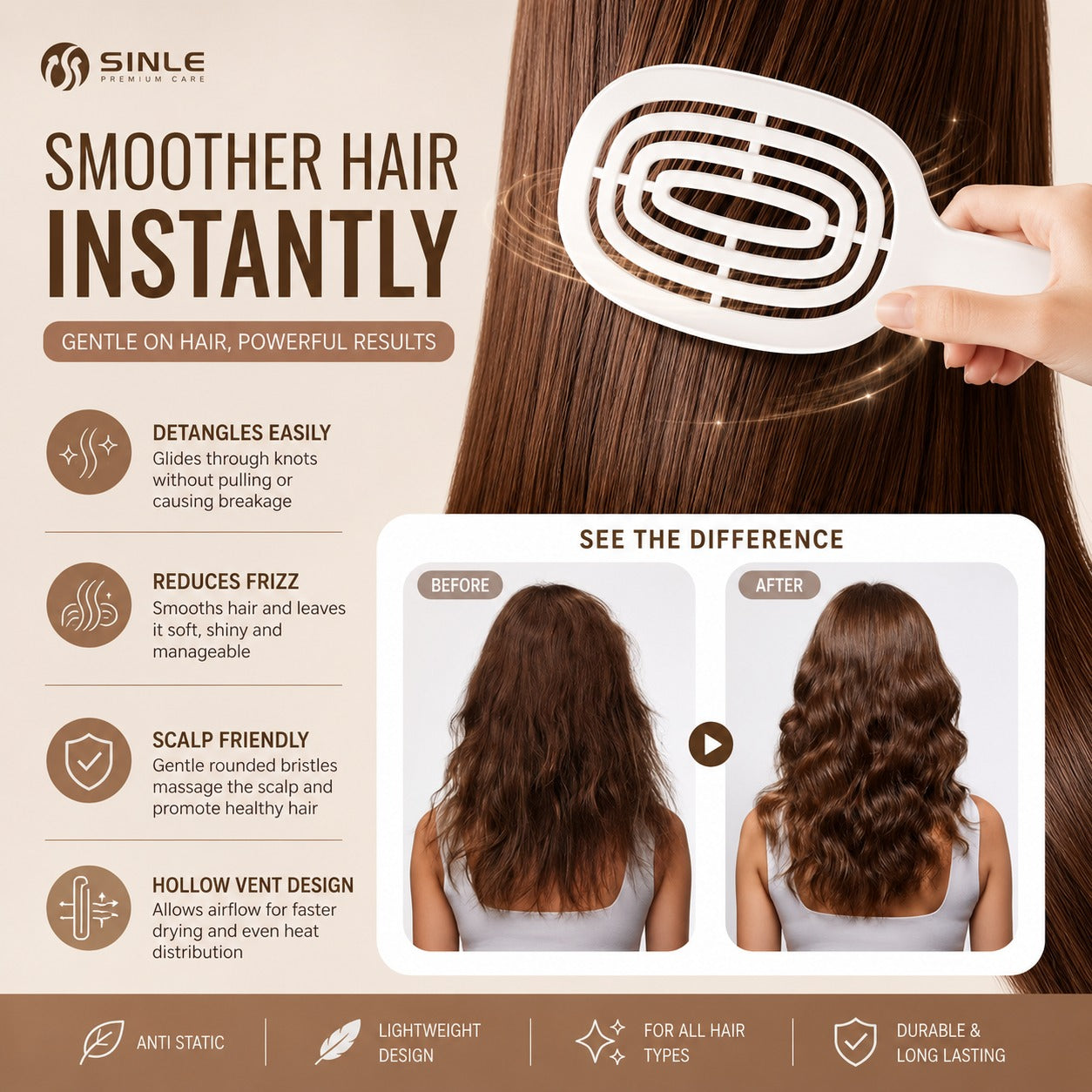 Detabgler Hair Brush